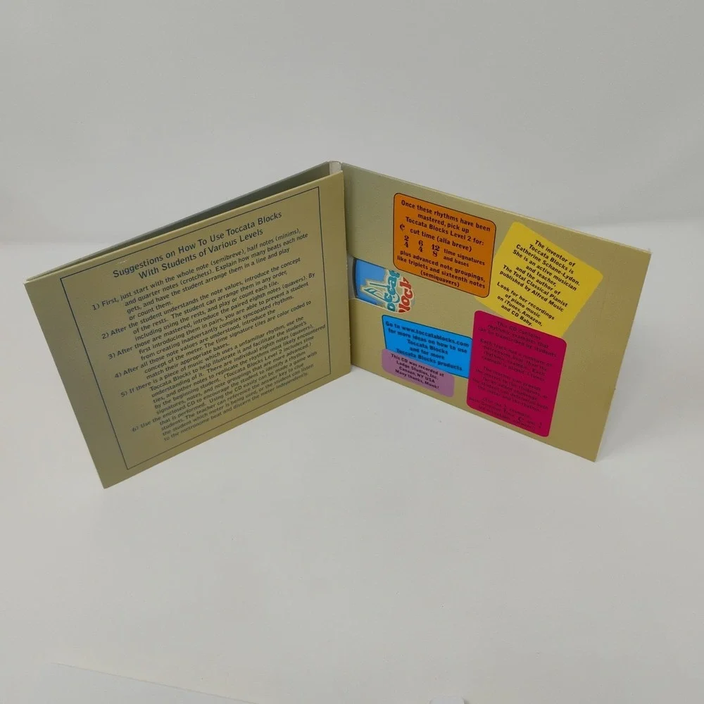 Toccata Blocks Rhythm Music Meter Learning Tiles Level One with CD - See Notes